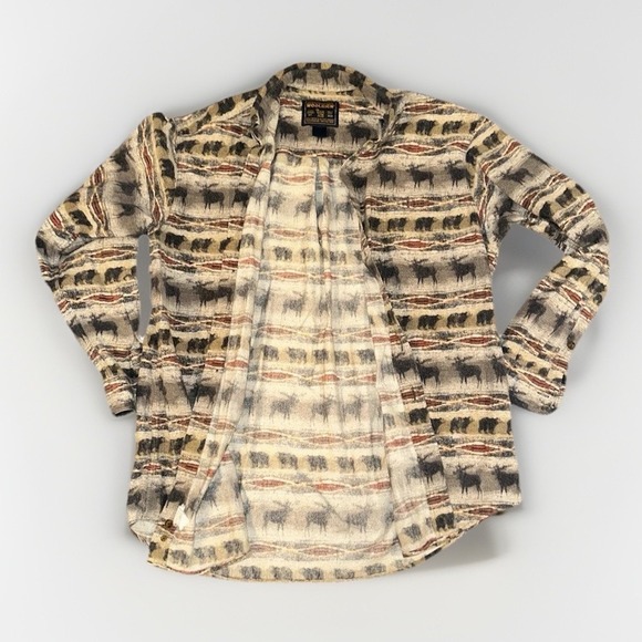 Vintage Woolrich Thick Flannel Hunting Work Shirt Deer Moose Bear Alaska Size XL - Picture 9 of 14